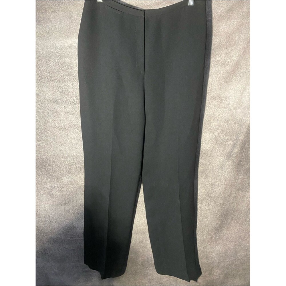 Charter Club Women Size 10 Black Lined Straight Leg Dress Pants Trousers Slacks